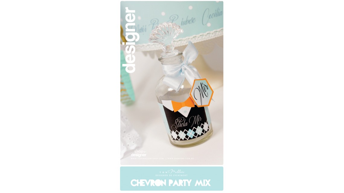 Trusou de botez brodat pentru baieti personaje din desene, Chevron Party Mix 4
